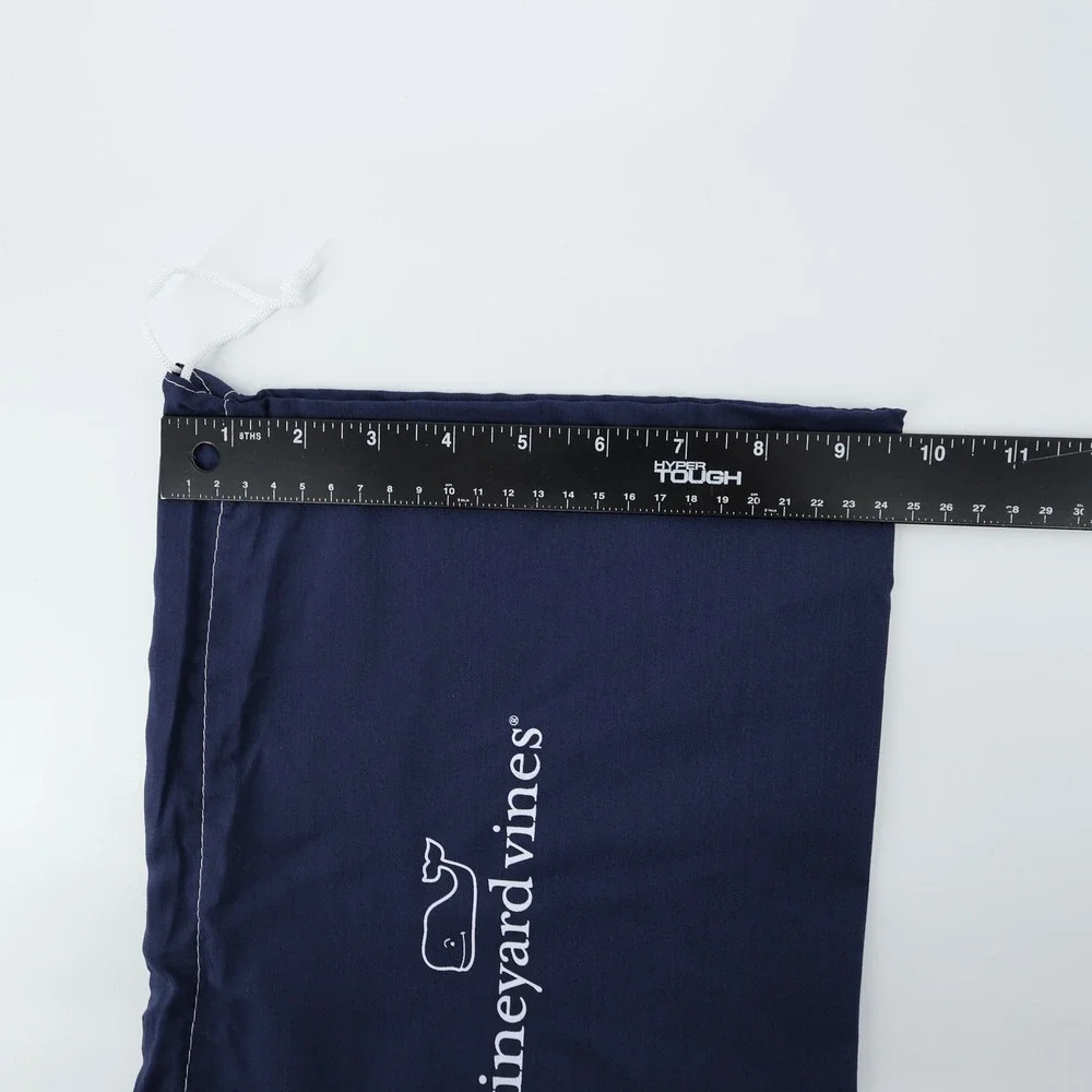 Vineyard Vines Set of 5‎ Navy Blue Drawstring Pouches Bags Storage Travel